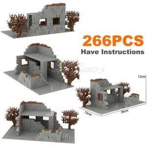 MOC WWII Base Militar Fortaleza Escena de Batalla Torre Casa de Armas 12 Conjunto Hágalo Usted Mismo - Imagen 1 de 43