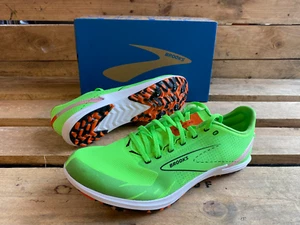Brooks Draft XC Green Geko Cross Country Spikes Lightweight Shoes UK 10.5 45.5 - Picture 1 of 7