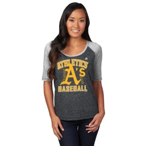 Camiseta Damas Oakland Athletics Majestic Break Out Temporada Media Manga - Imagen 1 de 1