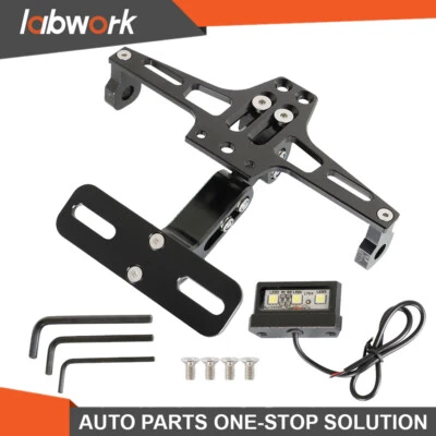 Labwork Motorcycle Fender Eliminator Kit License Plate Holder W/ LED Tail Light - Image 1 of 4