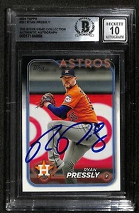 Ryan Pressly Houston Astros Firmado 2024 Topps Auto Grado 10 BECKETT - Imagen 1 de 3