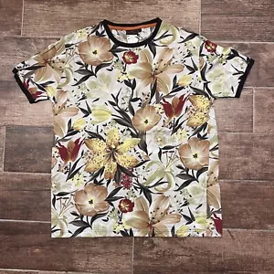ETRO Mens SS Medium Floral 100% Cotton Multi Colored - Picture 1 of 4