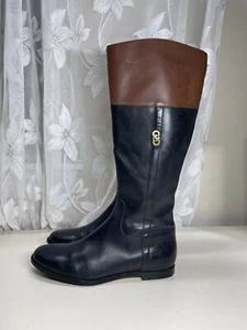 Botas de montar COLE HAAN W00609 para mujer negras-marrones en tono rigby talla 8,5 B - Imagen 1 de 12