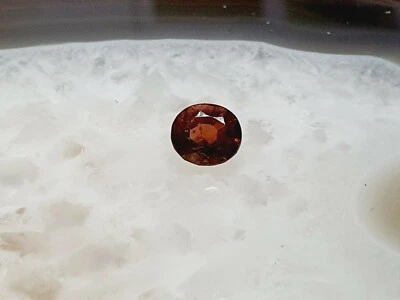 Spinell orange / oval facettiert ca. 6,6 x 5,8 mm Edelstein aus Myanmar 1,40 ct. - Bild 1 von 3
