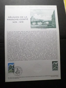 France 1978 Document FDC 1° Day Reunion Franche County', Bridge VF Stamp Bridge - Picture 1 of 1