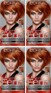 4 x L'Oreal Paris Feria Deep Copper Blonde #74 3x Highlights Hair Colour - Picture 1 of 1