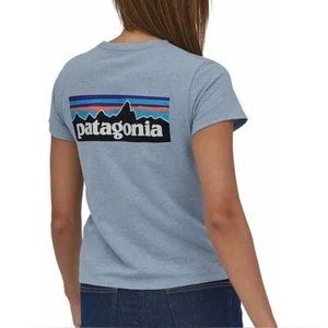 Kids unisex responsibilities tee L Patagonia Sky Blue Crew Neck Tee - Picture 1 of 6