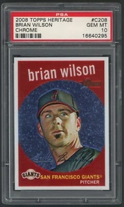 2008 Topps Heritage Chrome Brian Wilson Giants #C208 PSA 10 GEM MINT /1959 - Picture 1 of 2