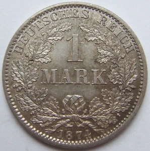 Coin German Reich Empire Silver 1 Mark 1874 A IN - Picture 1 of 2