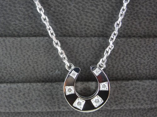 HERMÈS HERMES Collana con Ciondolo Diamanti e Oro Bianco 18K