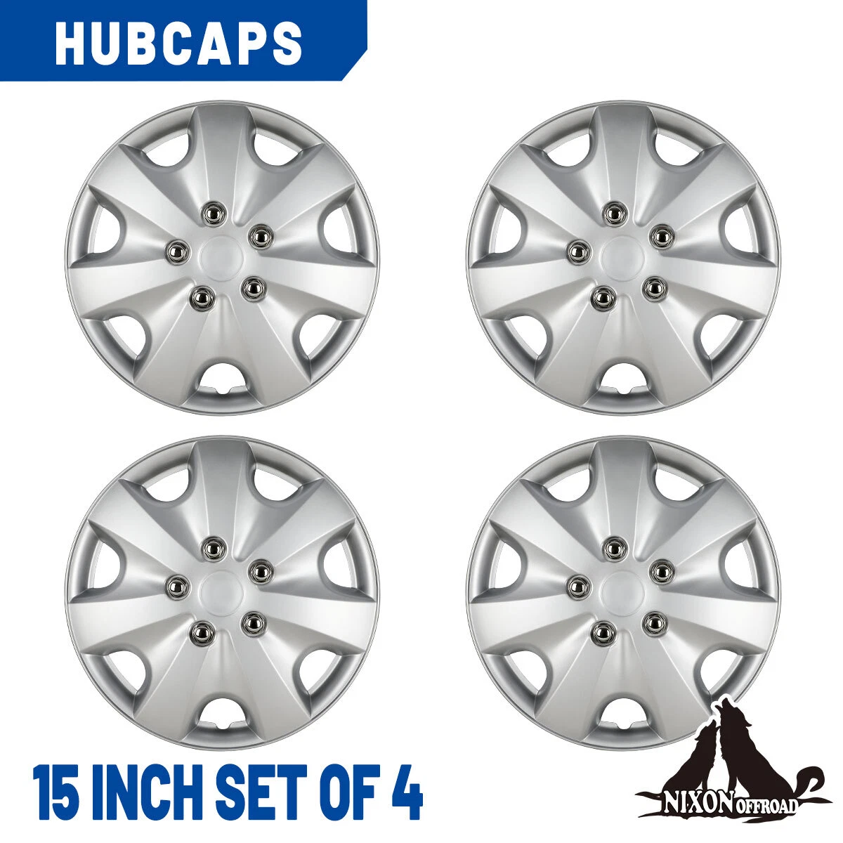 4PC New Hubcaps for Nissan NV200 Versa R15 Tire 15-in Wheel Rim Covers