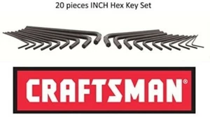 Craftsman 20 Piece Hex Key Inch / SAE Set 46696 LIFETIME WARRANTY - Picture 1 of 1