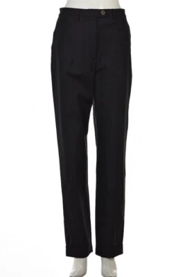 Pantalones de vestir Gunex para mujer talla 10 negros grises a rayas pantalones de algodón Foto 1 de 4