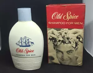 SHULTON OLD SPICE SHAMPOO UOMO VINTAGE NUOVO 118 ML 4,OZ LUXURY PEZZO RARO - Foto 1 di 9