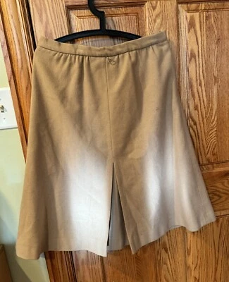 Vintage Maxi Skirt A Line Wool Camelhair Jaeger Brown Tan 14 - Image 1 of 4