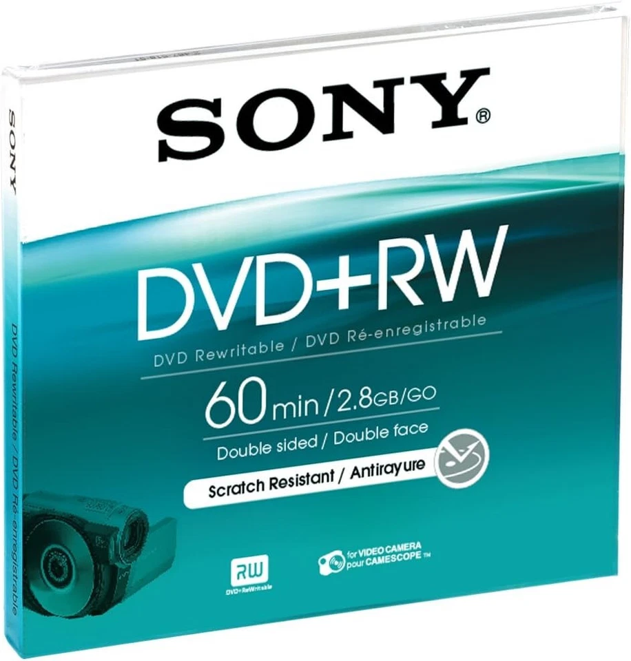 DVD Handycam Sony 8 cm Doppia faccia DVD+RW 60 min 2,8 GB DPW60B Nuovo sigillato - Immagine 1 di 1