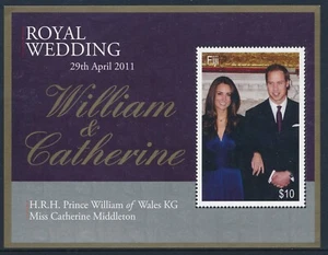 2011 FIJI ROYAL WEDDING PRINCE WILLIAM & CATHERINE MINI SHEET FINE MINT MNH - Picture 1 of 1