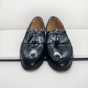 JOHNSTON & MURPHY Men Dress Oxford Size 9.5 D/B Black Cap Toe Optima Comfort - Picture 1 of 5