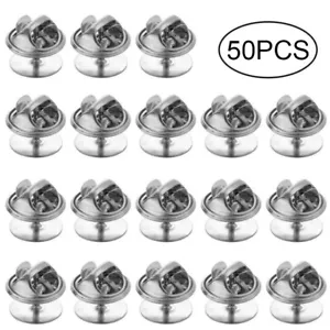 50Pcs Enamel Pin Set Pin Backs Crafts Locking Pin Backs Tie Pin Lapel 10mm - Picture 1 of 8