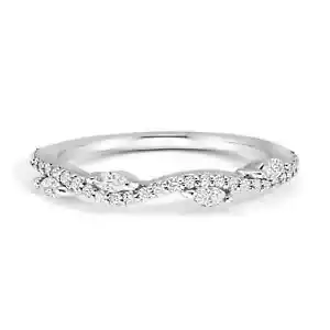 Anillo de boda de diamantes de oro 14 K de 0,40 quilates - Imagen 1 de 5