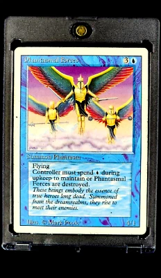 1994 MTG Magic The Gathering Revised Phantasmal Forces Blue Vintage Uncommon - Image 1 of 4
