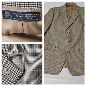 Vintage Brooks Brothers ALL WOOL Blazer 44R MADE IN THE USA Sports Jacket Coat - Picture 1 of 11