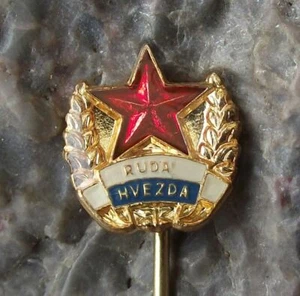 Vintage TJ Ruda Hvezda Red Star Soccer Football the Police Sports Club Pin Anstecker - Bild 1 von 2