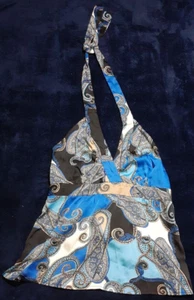 Top halter de cachemira Attention para mujer talla 12 detrás del cuello corbata cremallera - Imagen 1 de 4
