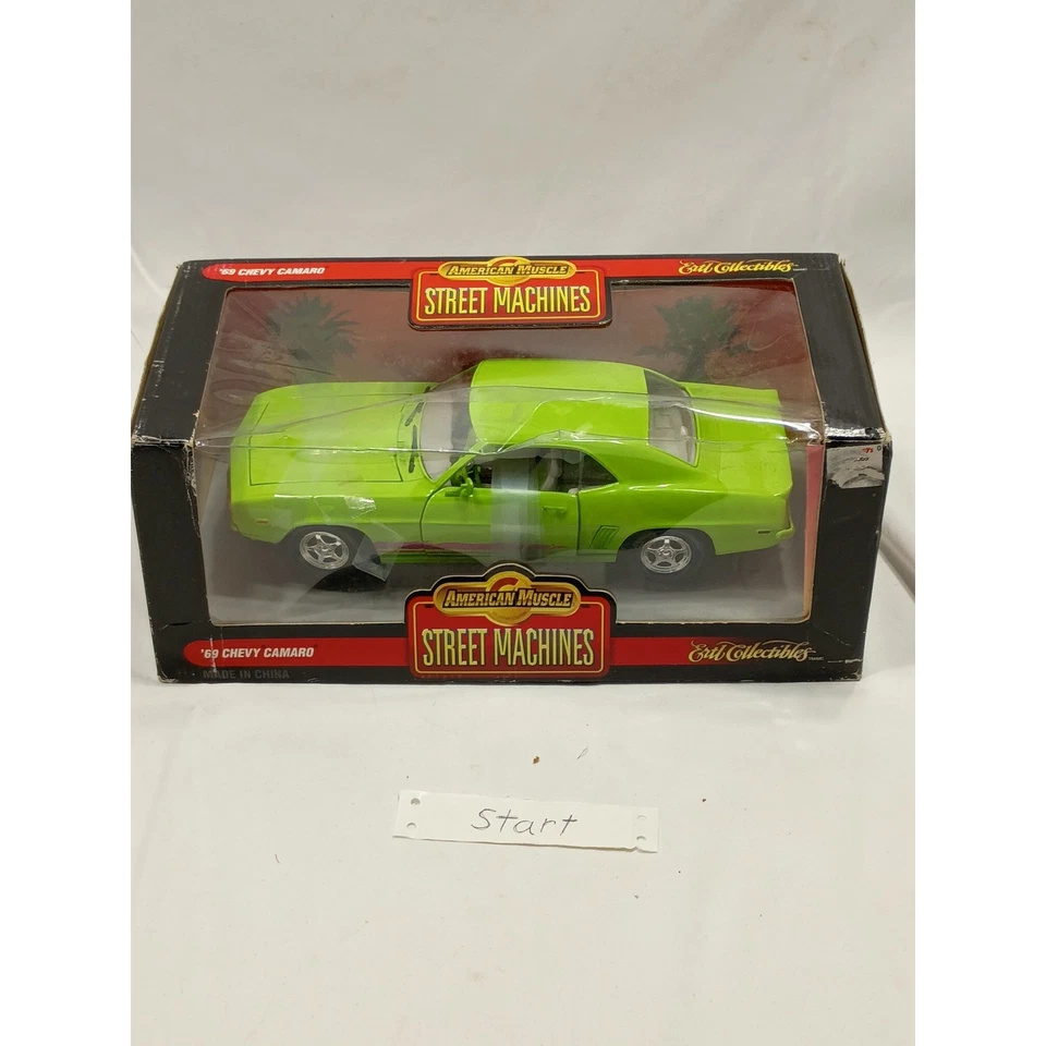 1969 Chevy Camaro 1:18 Die-Cast  Ertl American Muscle Street Machines Lime Green - Image 1 of 4