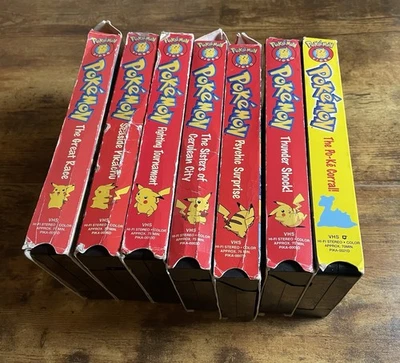 7x Vintage Lot Pokemon Pioneer WB Nintendo VHS Tapes - Image 1 of 4