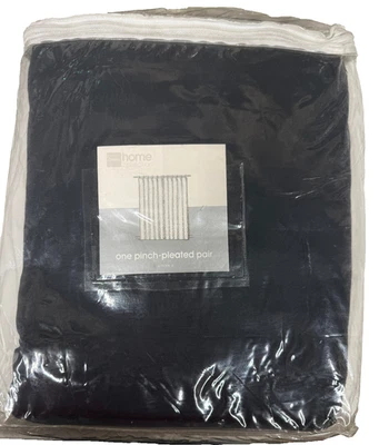 JCPenney Wendy Thermal Back Curtain Panel Black 72"Wx84in New *CHECK - Image 1 of 4