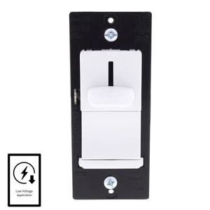 P&S White 3-Way Magnetic Low Voltage Slide Dimmer Switch Preset 600VA - Picture 1 of 5