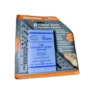 Swanson 7-Inch Speed Square Essential Marking & Measuring Tool for Carpenters - Picture 1 of 10