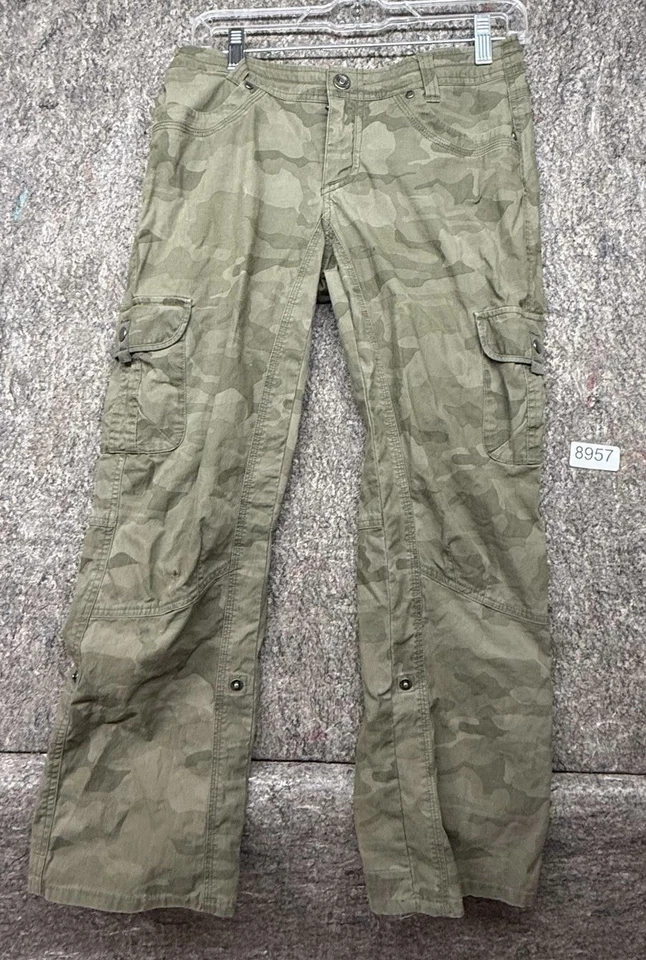 Pantalones Kuhl Mujer Pantalones Verde Camuflaje Enrollables Senderismo Aire Libre Talla 6 Foto 1 de 4