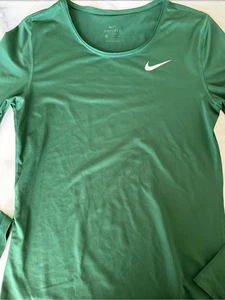 Nike Dri-Fit Longsleeve Pine Green S Active Wear Shirt Running Gym Top - Bild 1 von 6