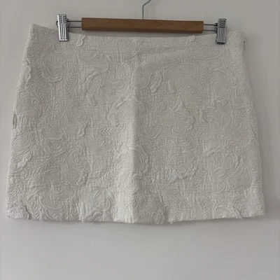 Vanessa Bruno юбка размер M 10 белый 100% хлопок короткая мини юбка - Изображение 1 из 4