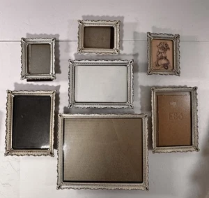 Vtg Picture Photo Frames Antique Style Romantic Cottage Core LOT 0f 7 - Picture 1 of 5