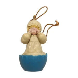 Mago di Oz Munchkin ninna nanna bambino figura ornamento giocattolo Loew's Ren 1988 vintage - Foto 1 di 5
