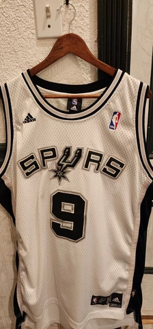VTG NBA Adidas San Antonio Spurs Tony Parker 9 Jersey Men L SEWN Ginobili Duncan Cover
