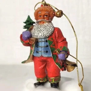 Negro Afroamericano POC Papá Noel Con Bolsa Coleccionista Adorno de Navidad - Imagen 1 de 6