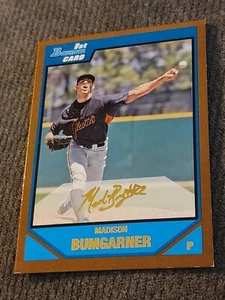 2007 Madison Bumgarner 1° Bowman Draft Picks & Prospects Gold #BDPP61 RC Rookie - Foto 1 di 3