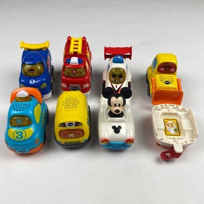 Vtech Go Go Smart Wheels Lot of 8 Vehicles and Accessories Truck Mickey Car - Image 1 of 4