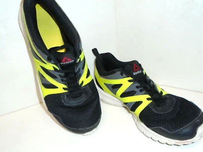 REEBOK 'MALE'  WOMENS SIZE 6.5 BLACK/ NEON TRIM ATHLETIC SHOES - XLENT CONDITION - Image 1 of 4