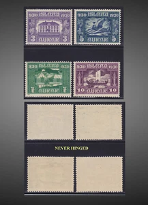 1930 ICELAND SMALL LOT OF MINT NEVER HINGED ALTHING  SCT. 152-155 MI.125-128 - Picture 1 of 1