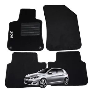 Set 4 Pièces Tapis de Sol Moquette pour Peugeot 308 II à Partir 2013 Avec 2 Att - Imagen 1 de 6