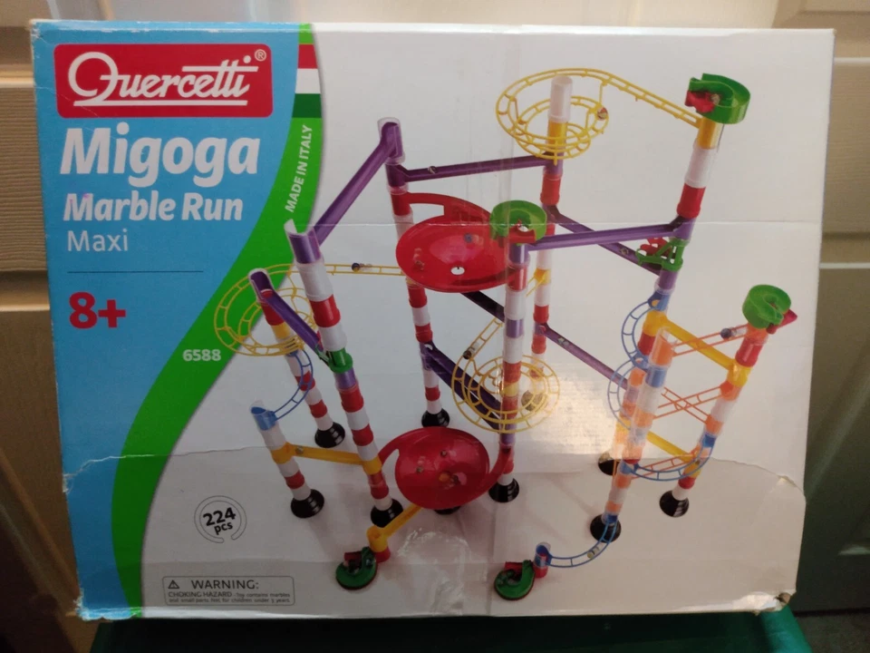 Quercetti Migoga Marble Run Maxi #6588 Complete With 41 Extra Pieces, 265 Total - Image 1 of 4