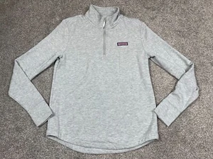 Vineyard Vines Sweater Womens Small The Shep Shirt 1/4 Zip Gray Marthas Classic - Picture 1 of 6
