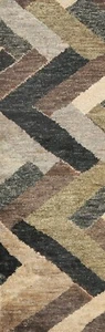 2'x8' Geometric Modern Moroccan Oriental Runner Rug Hand-knotted Hallway Carpet - Picture 1 of 12