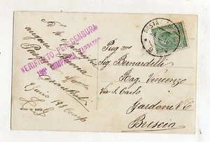 CARTOLINA CON ANNULLO 198° COMPAGNIA ZAPPATORI PM 2 24-3-1918 - Picture 1 of 2