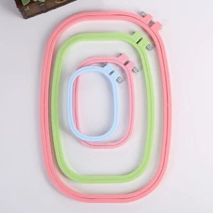 1X DIY Square Cross Stitch Ring Cross Stitch Loop Stretch Tool Embroidery Hoops - Picture 1 of 13